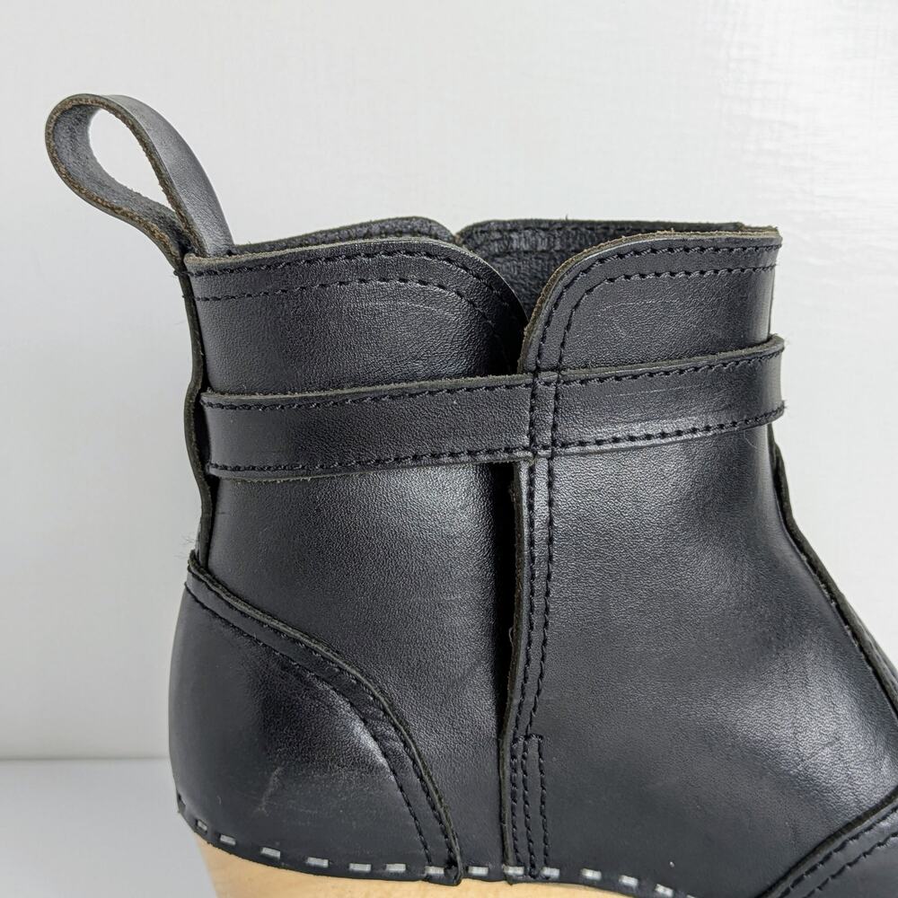 Swedish Hasbeens Jodhpur Ankle Boots 36 Black Leather Split Ankle 6-6.5 - Picture 12 of 16